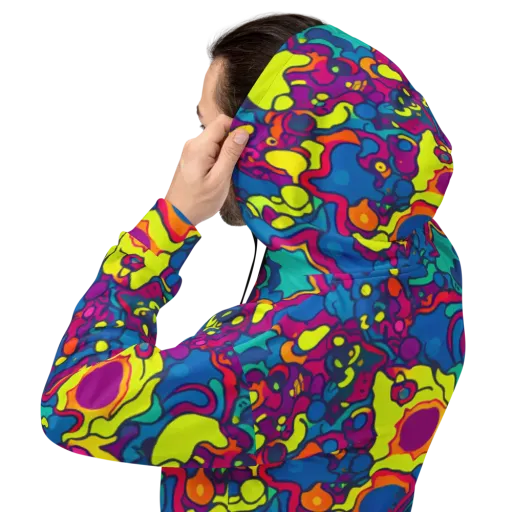 Colorful Chaos on a Hoodie