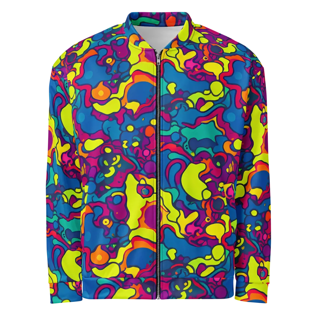 Colorful Chaos on Bomber Jacket — Front