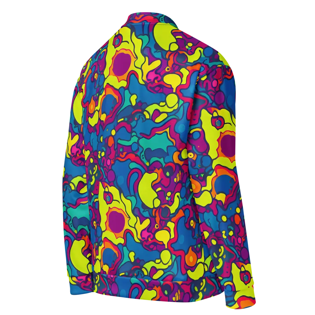 Colorful Chaos on Bomber Jacket — Right Back