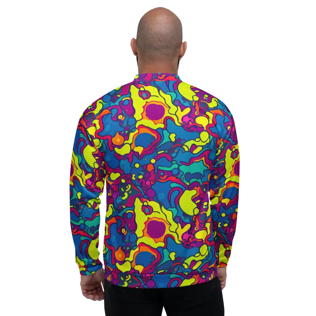 Colorful Chaos on Bomber Jacket — Back