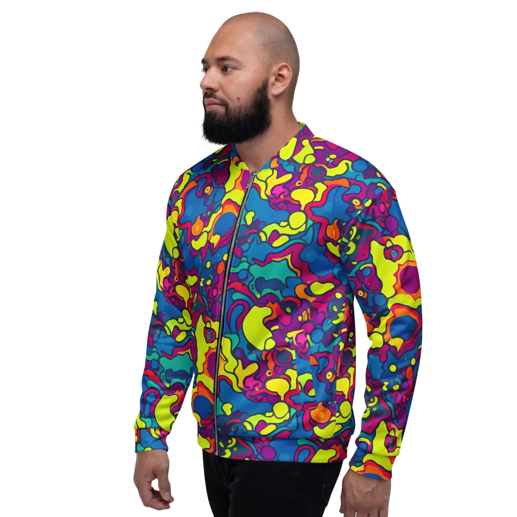 Colorful Chaos on Bomber Jacket — Left