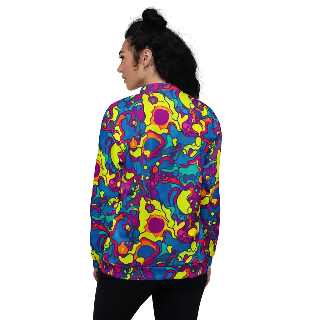 Colorful Chaos on Bomber Jacket — Back