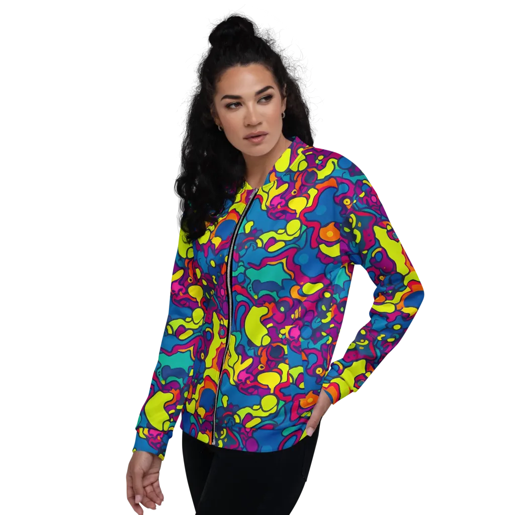 Colorful Chaos on Bomber Jacket — Left
