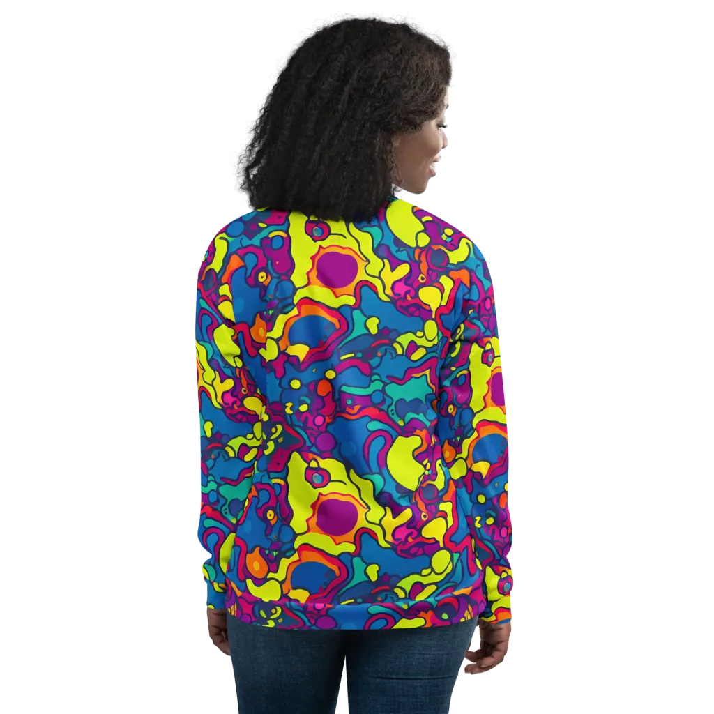 Colorful Chaos on Bomber Jacket — Back