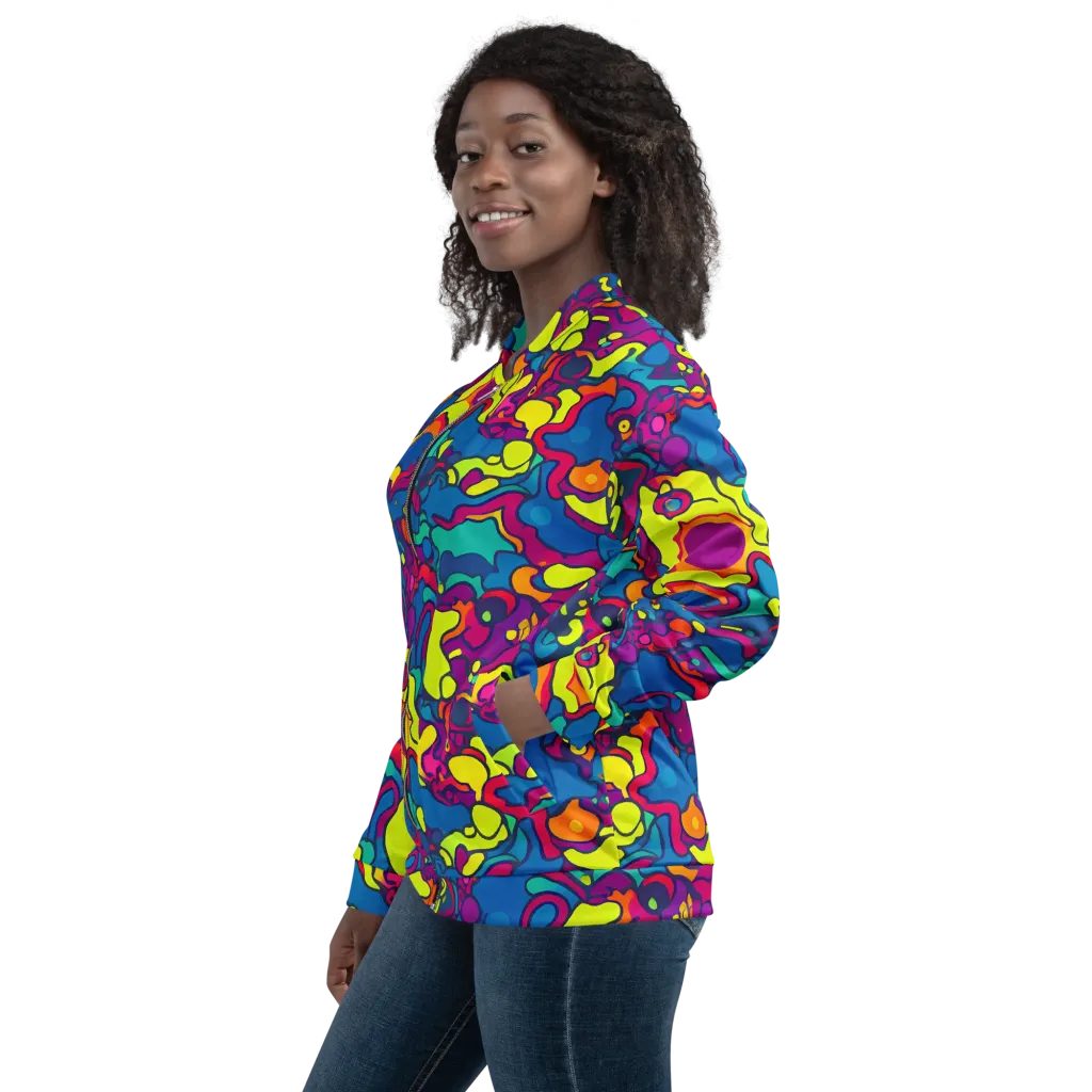 Colorful Chaos on Bomber Jacket — Left