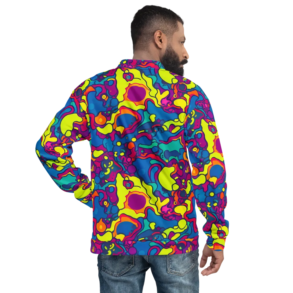 Colorful Chaos on Bomber Jacket — Back