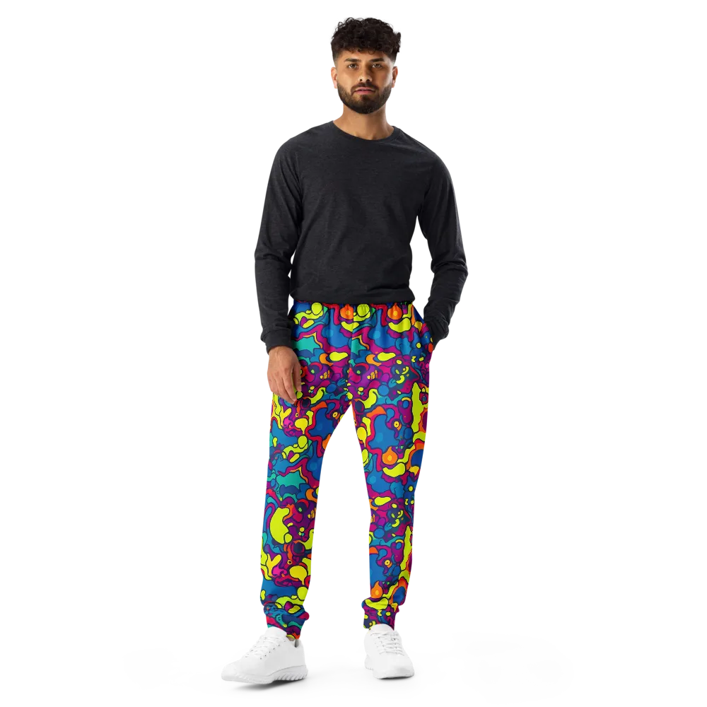 Colorful Chaos on Men's Joggers — Front