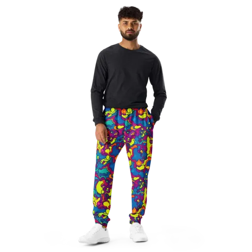 Colorful Chaos on a Men's Joggers