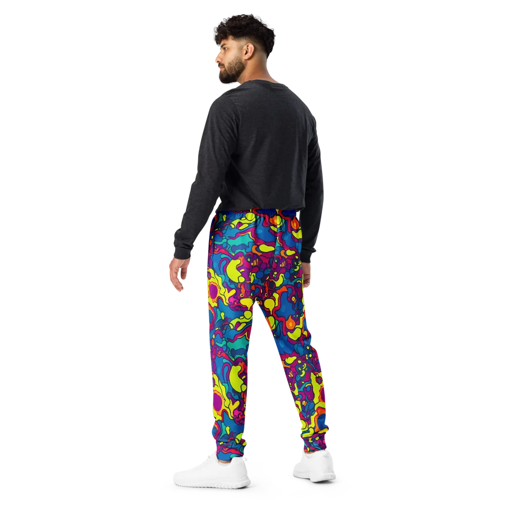 Colorful Chaos on Men's Joggers — Back