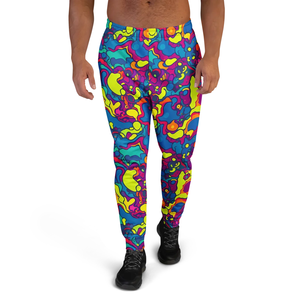 Colorful Chaos on Men's Joggers — Front