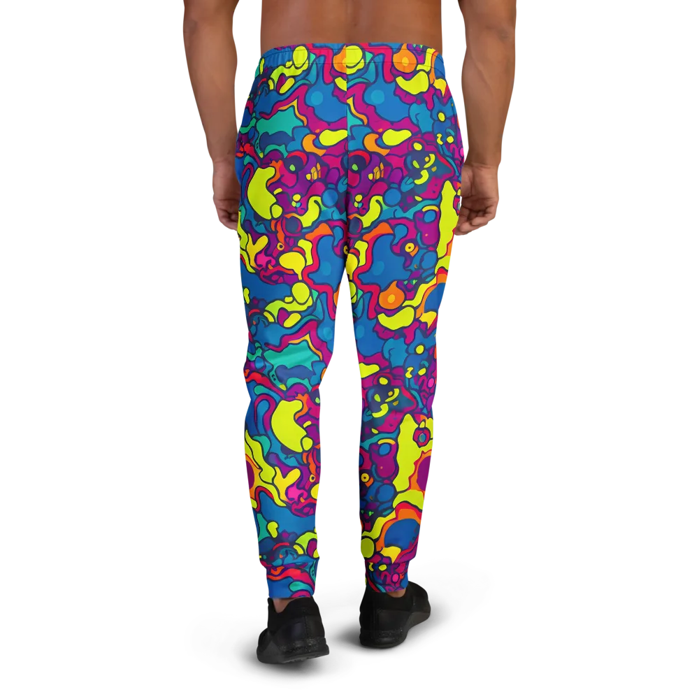Colorful Chaos on Men's Joggers — Back