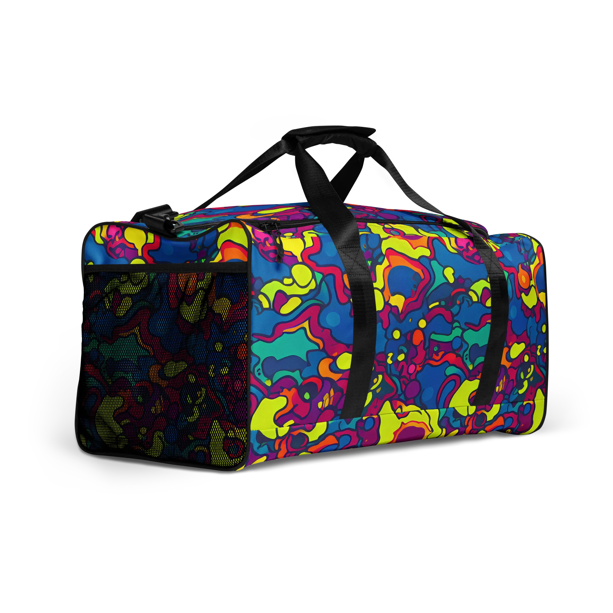 Colorful Chaos on Duffle Bag — Right Front