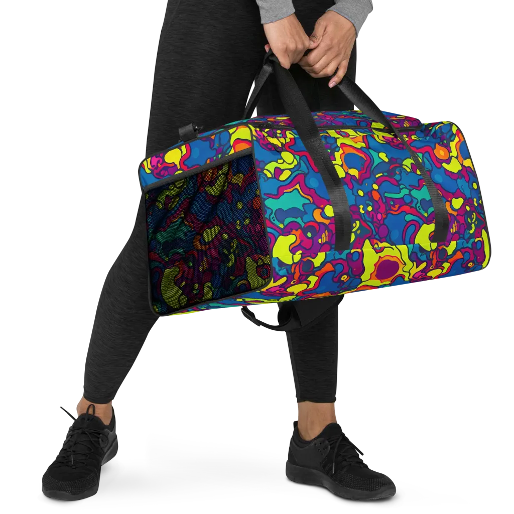 Colorful Chaos on Duffle Bag — Right Front