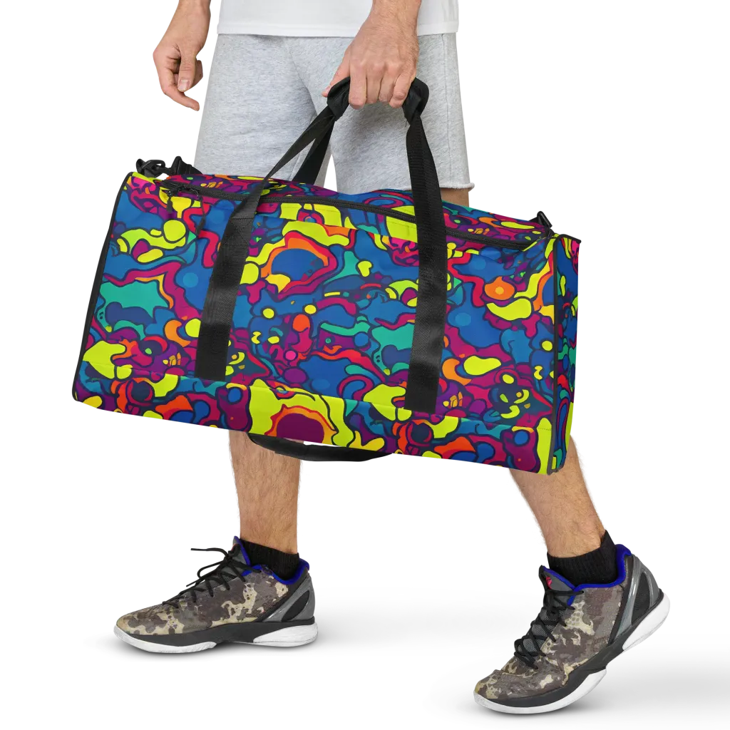 Colorful Chaos on Duffle Bag — Front