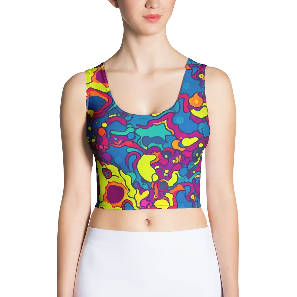 Colorful Chaos on Crop Top — Front