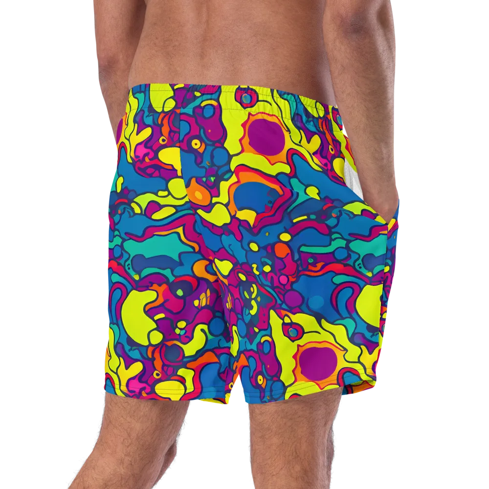 Colorful Chaos on Swim Trunks — Right Back