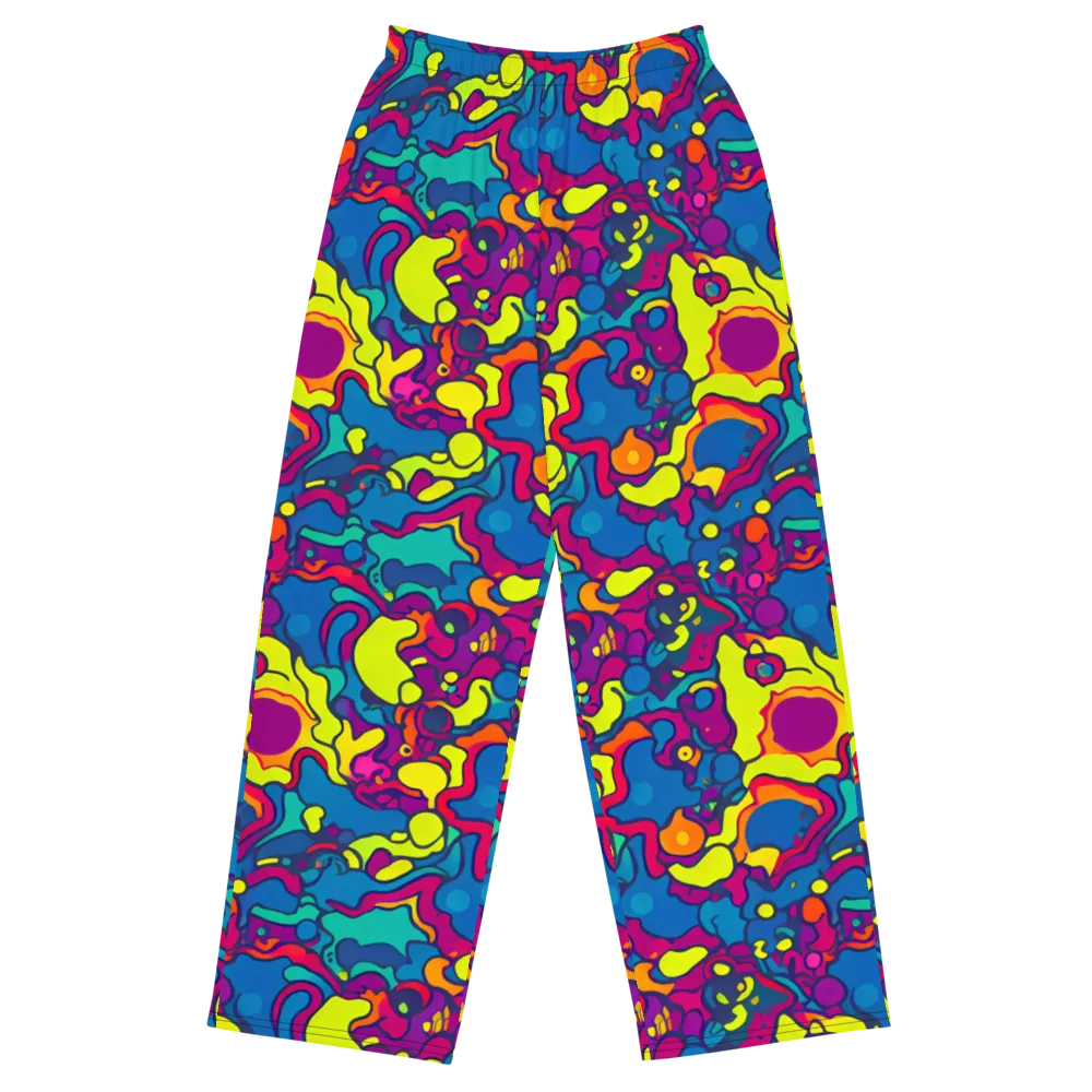 Colorful Chaos on Wide-Leg Pants — Front