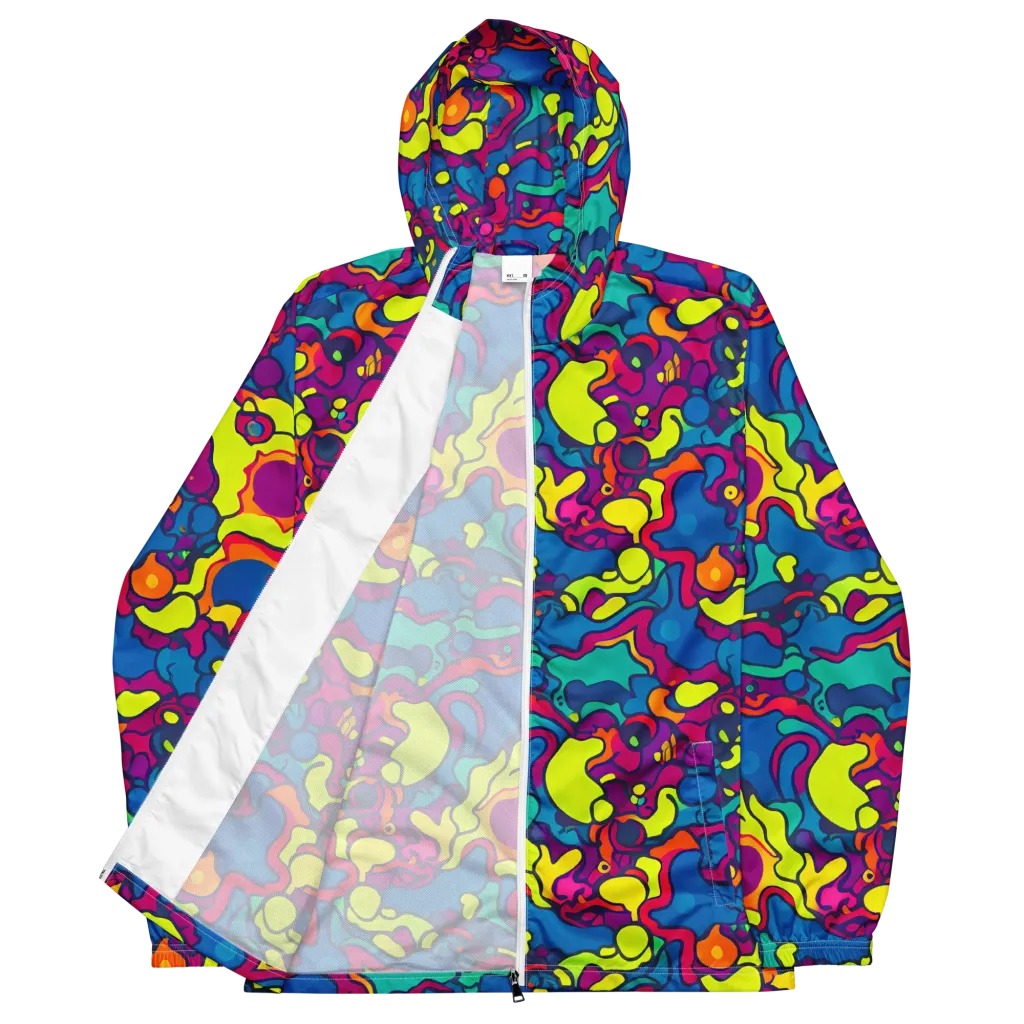 Colorful Chaos on Men's Windbreaker — Front