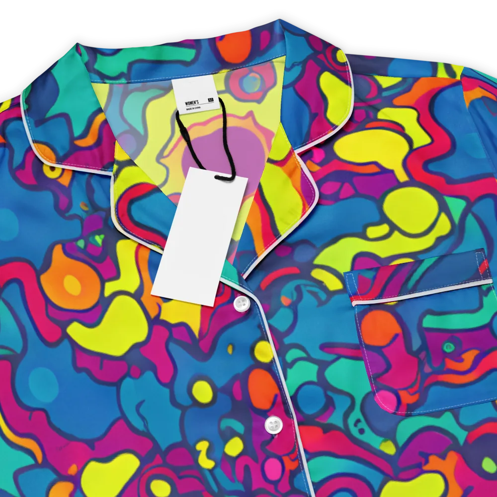 Colorful Chaos on Women's Short Sleeve Pajama Top — Product details