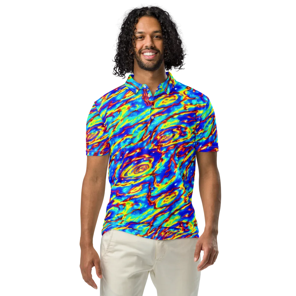 Emberstream on Men's Slim Fit Polo Shirt — Front