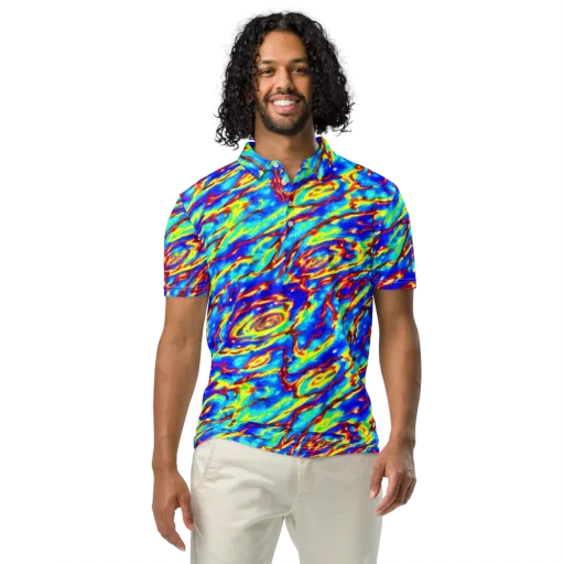 Emberstream on a Men's Slim Fit Polo Shirt