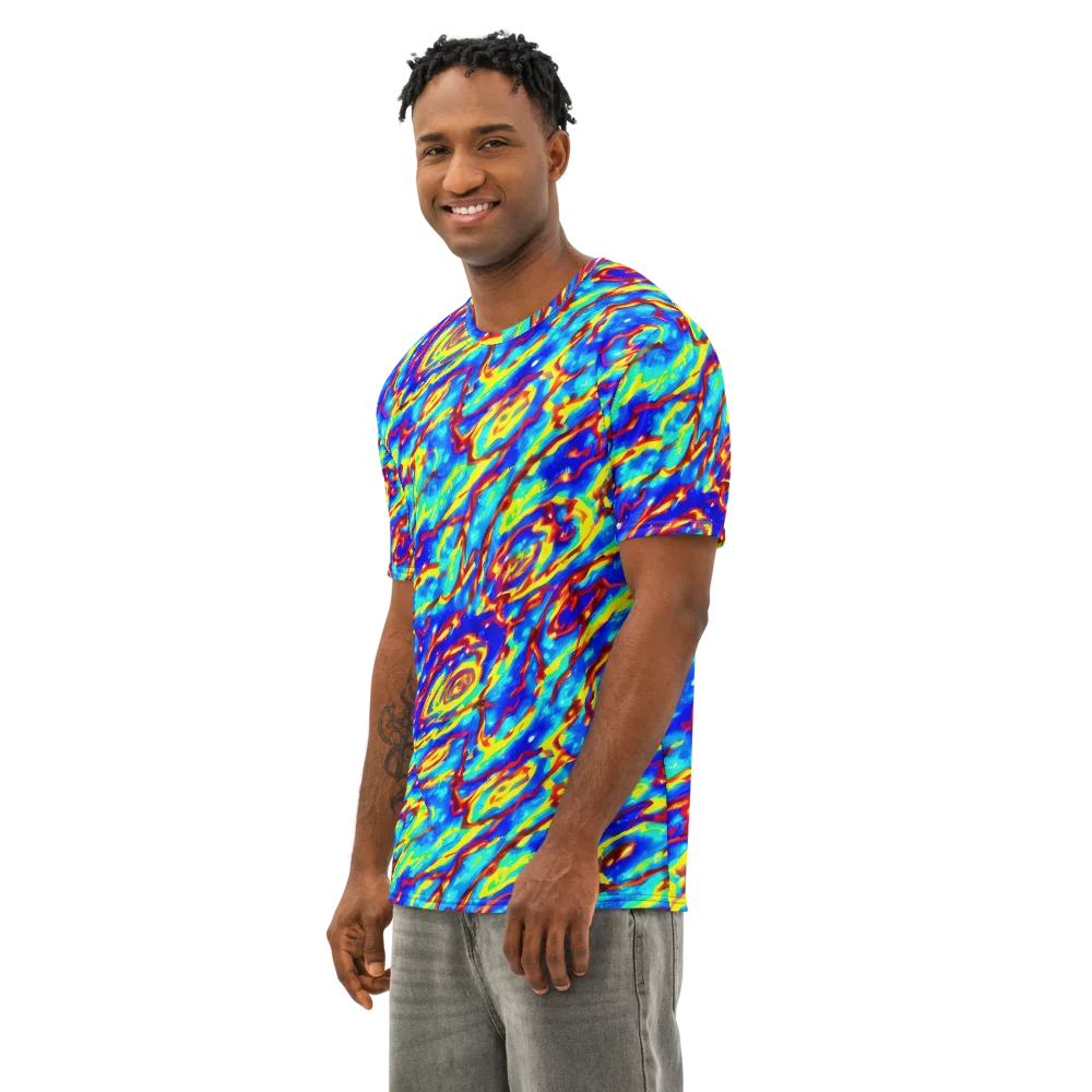 Emberstream on Men's Cotton Crew Neck T-Shirt — Left Front