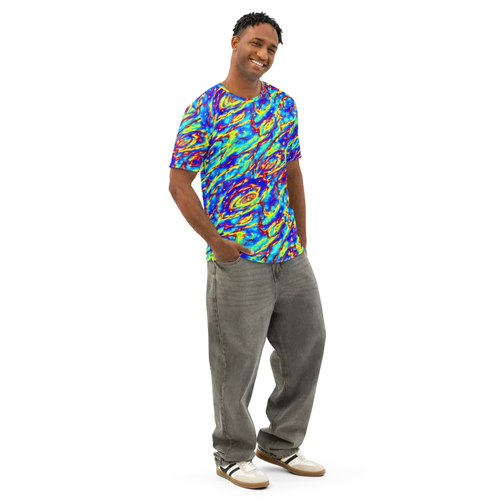 Emberstream on Men's Cotton Crew Neck T-Shirt — Right Front