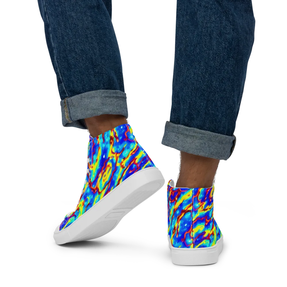 Emberstream on Men's High Top Canvas Shoes — Back