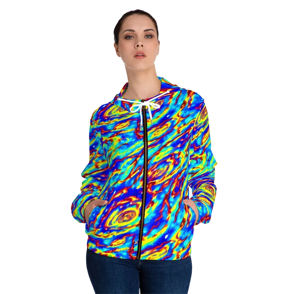 Emberstream on Women's Full-Zip Hoodie — Front On Person