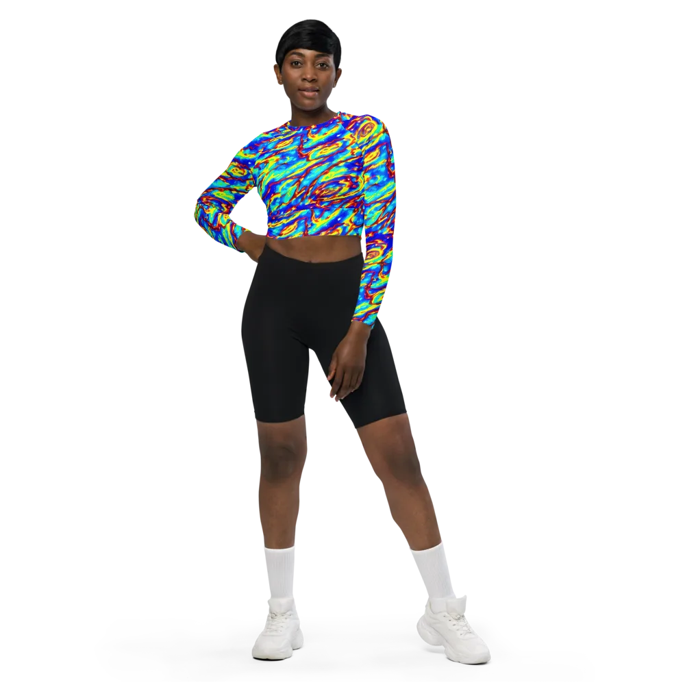 Emberstream on Long Sleeve Crop Top — Front