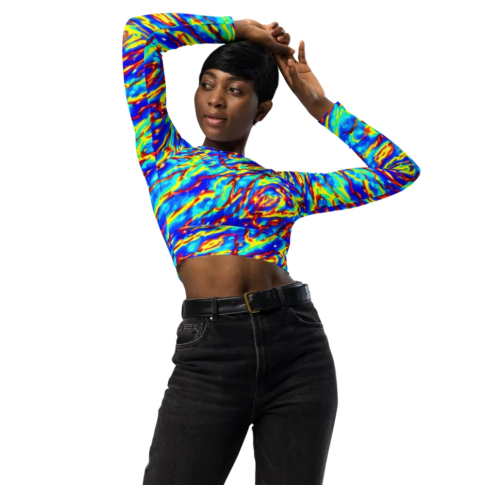 Emberstream on Long Sleeve Crop Top — Front