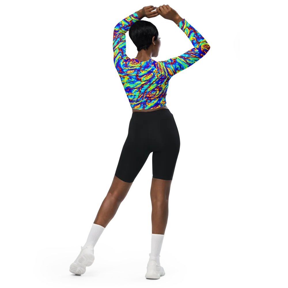 Emberstream on Long Sleeve Crop Top — Back