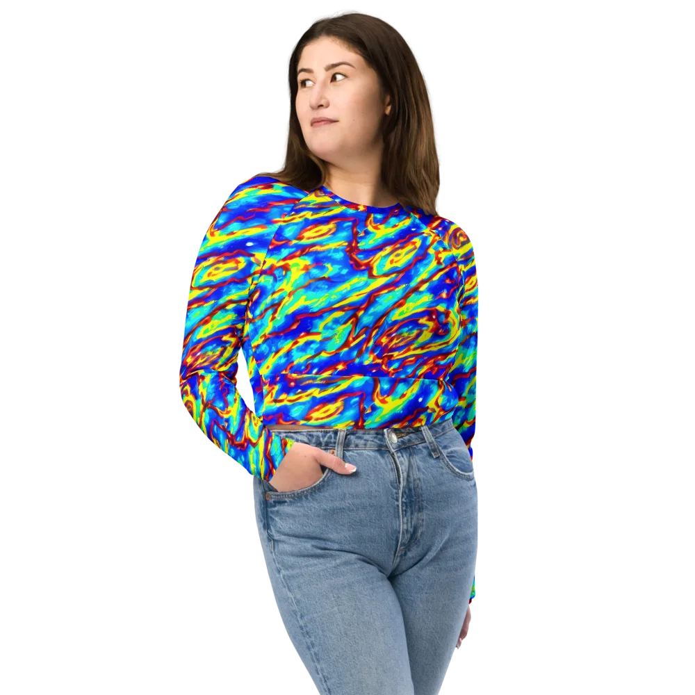 Emberstream on Long Sleeve Crop Top — Front
