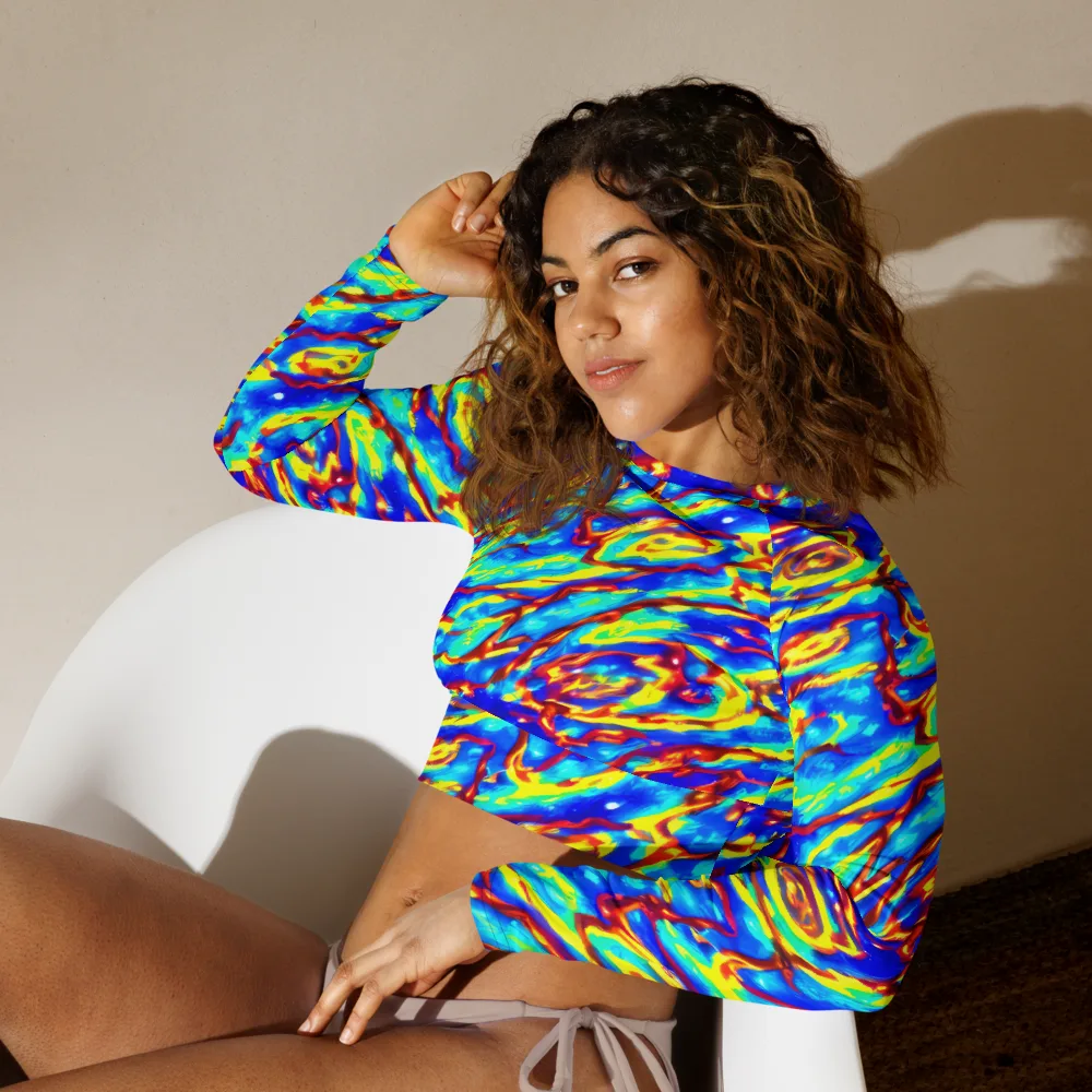 Emberstream on Long Sleeve Crop Top — Left Front