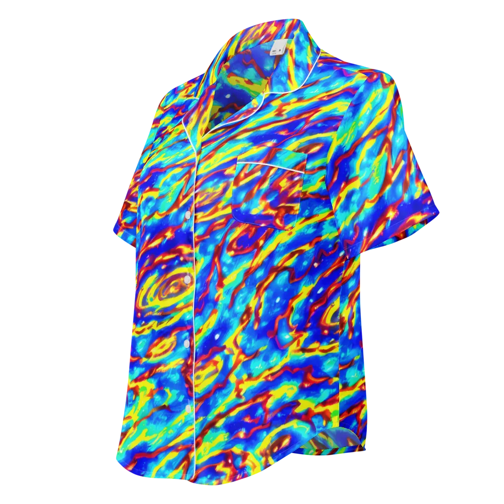 Emberstream on Women's Short Sleeve Pajama Top — Left Front