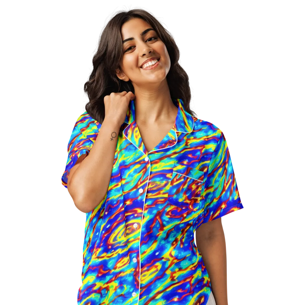 Emberstream on Women's Short Sleeve Pajama Top — Front