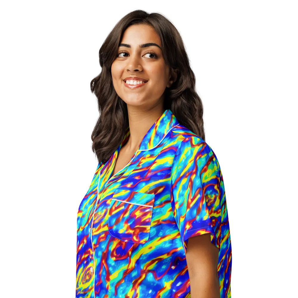 Emberstream on Women's Short Sleeve Pajama Top — Left Front