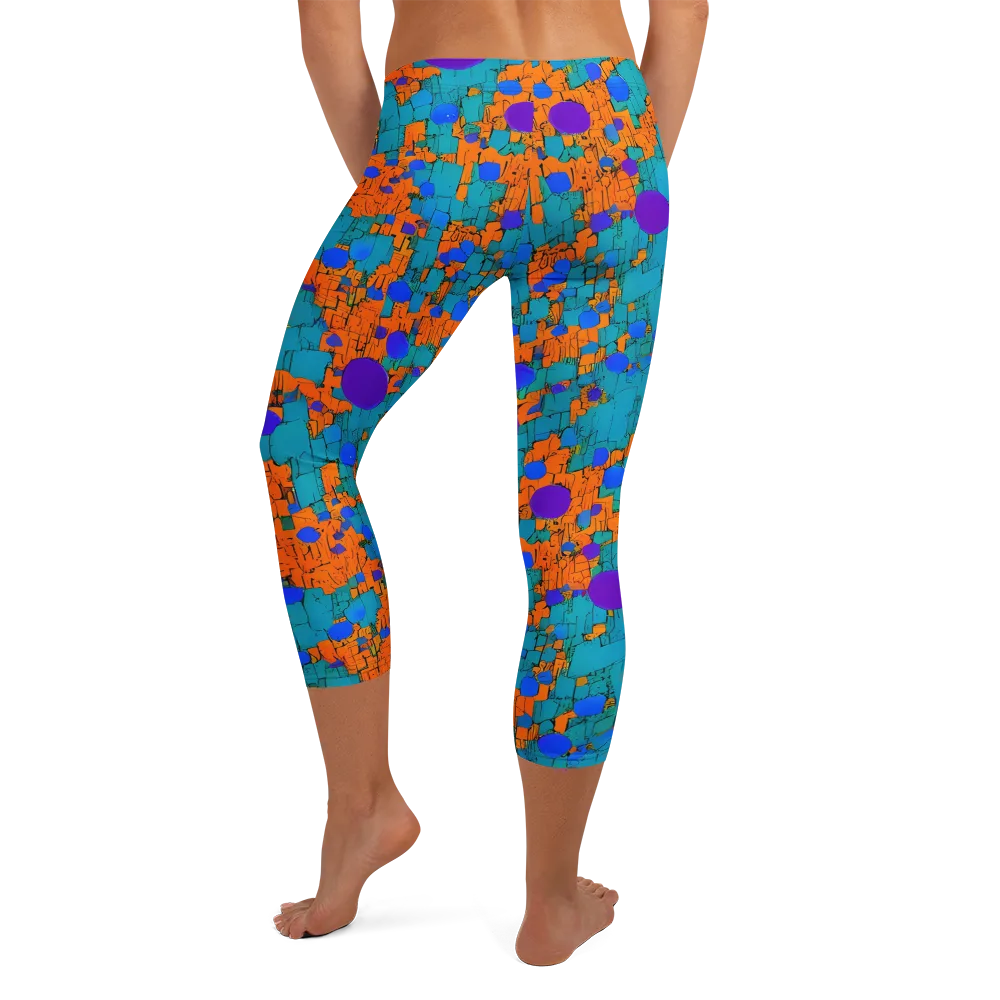 Intergalactic Rhythms on Capri Leggings — Back