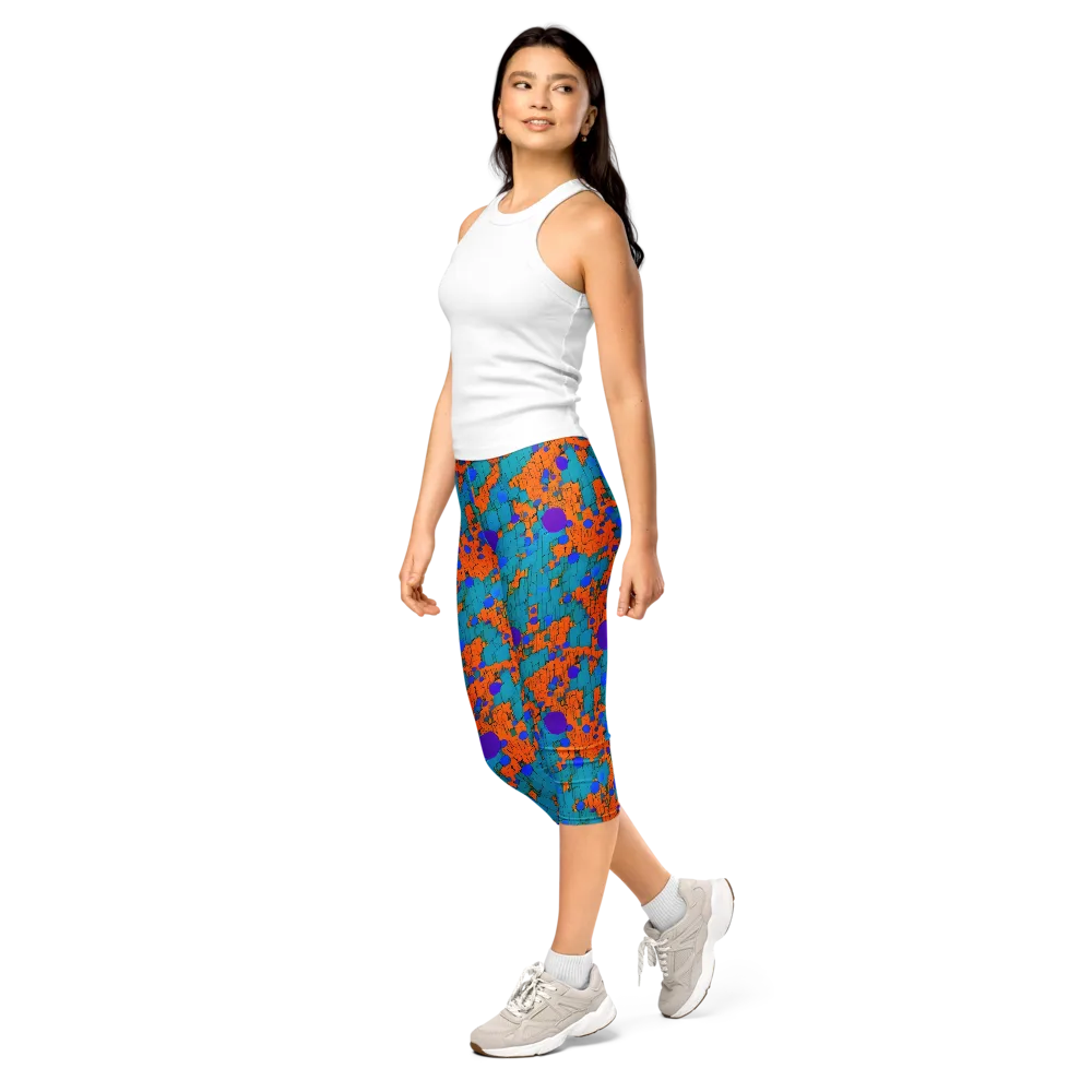 Intergalactic Rhythms on Capri Leggings — Left Front