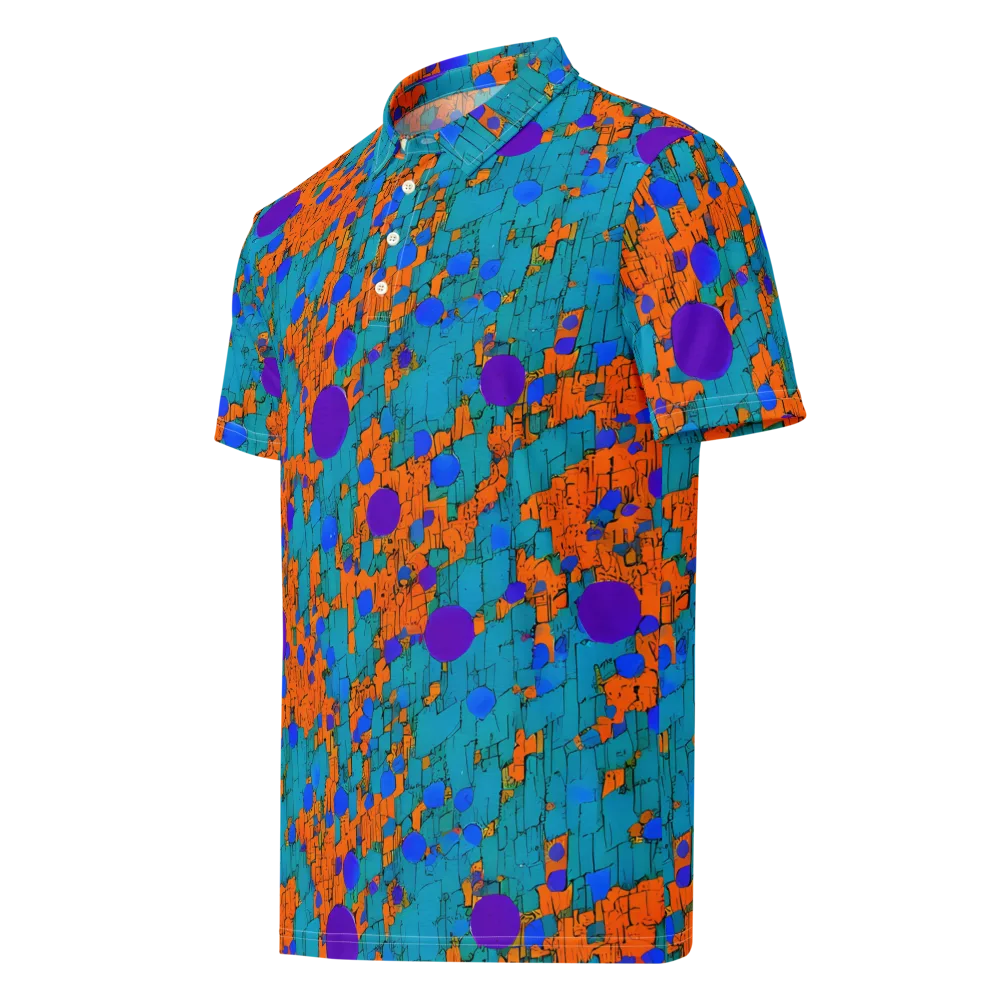 Intergalactic Rhythms on Men's Slim Fit Polo Shirt — Left Front