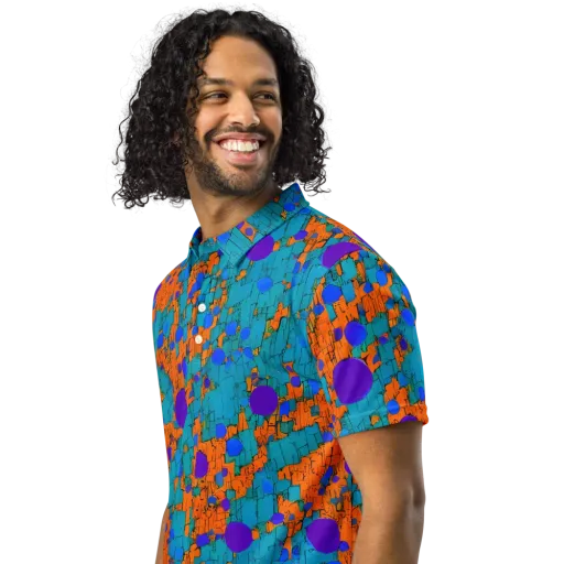 Intergalactic Rhythms on a Men's Slim Fit Polo Shirt