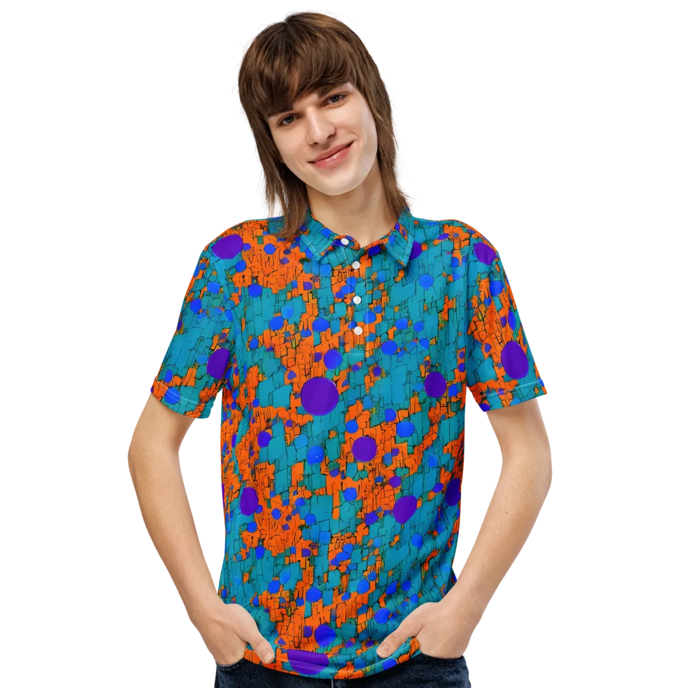 Intergalactic Rhythms on Men's Slim Fit Polo Shirt — Front