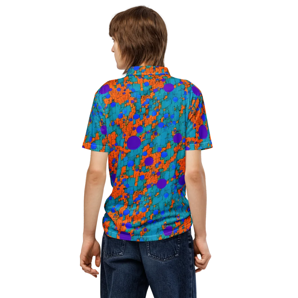 Intergalactic Rhythms on Men's Slim Fit Polo Shirt — Back