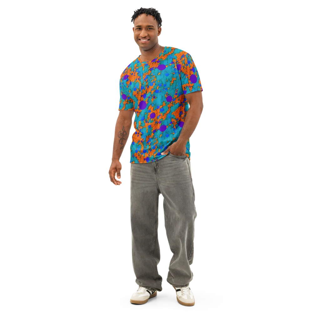 Intergalactic Rhythms on Men's Cotton Crew Neck T-Shirt — Front