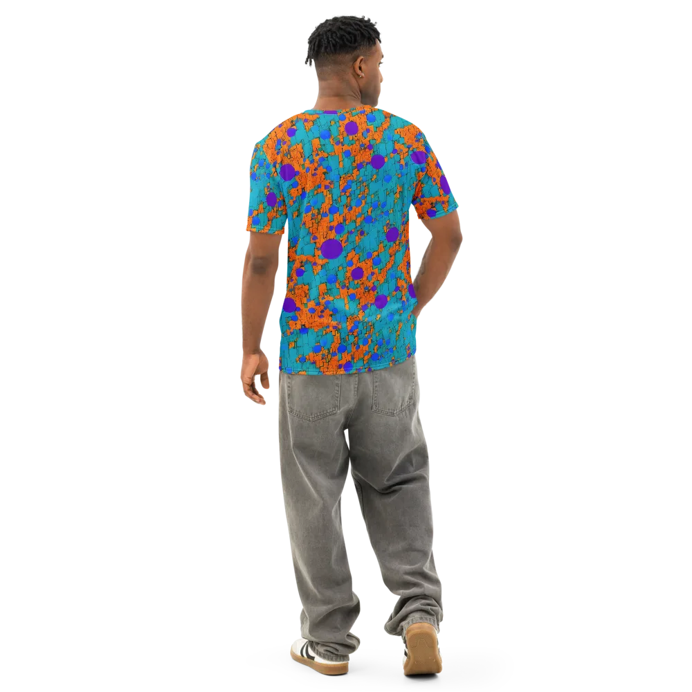 Intergalactic Rhythms on Men's Cotton Crew Neck T-Shirt — Back