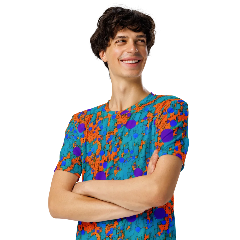 Intergalactic Rhythms on Men's Crew Neck T-Shirt — Left Front