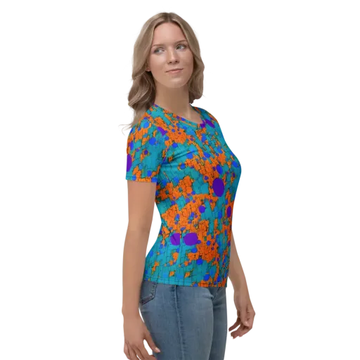 Intergalactic Rhythms on a Women's Crew Neck T-Shirt