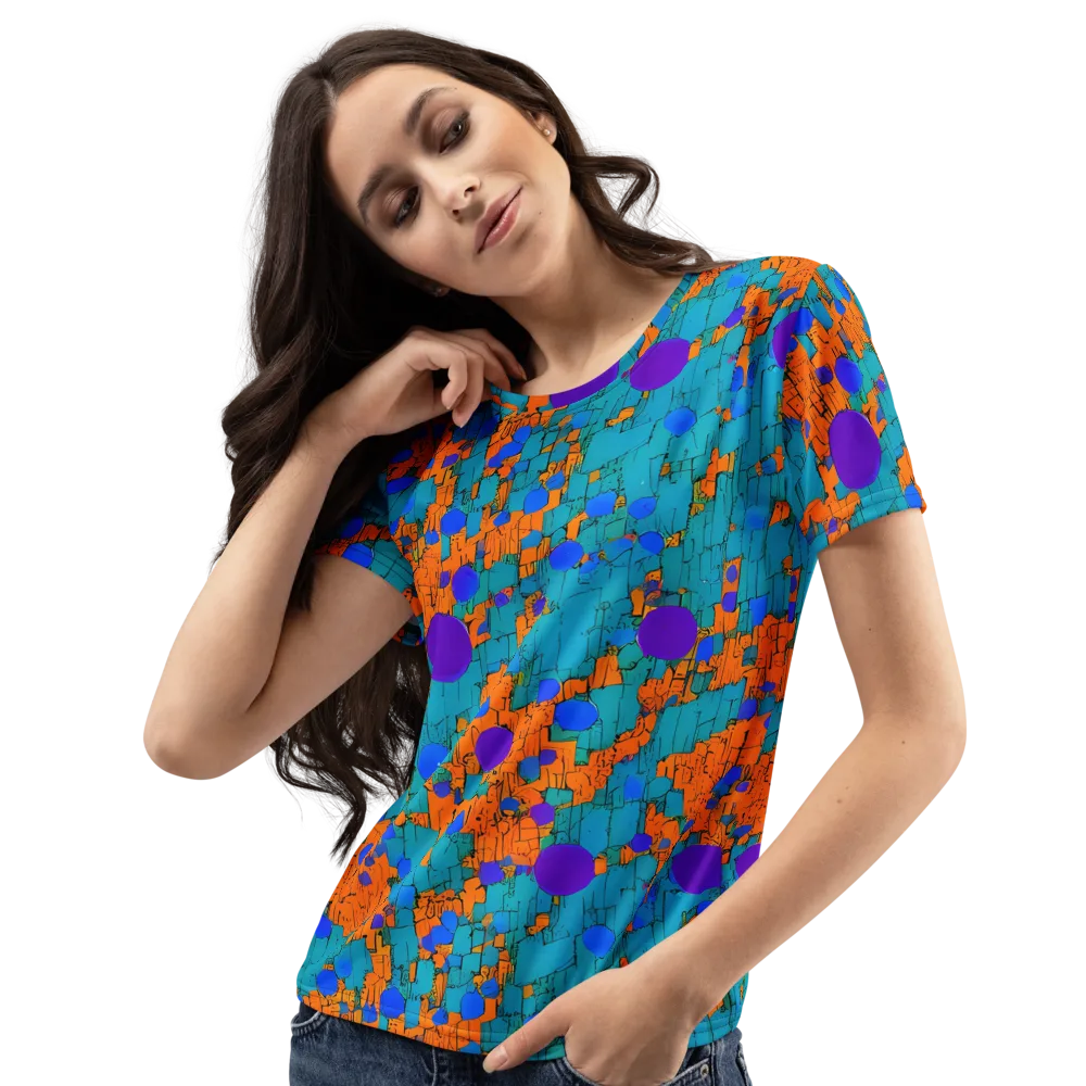 Intergalactic Rhythms on Women's Crew Neck T-Shirt — Left Front