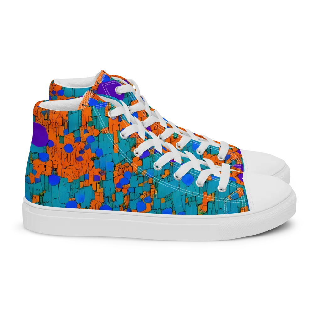 Intergalactic Rhythms on Women's High Top Canvas Shoes — Right