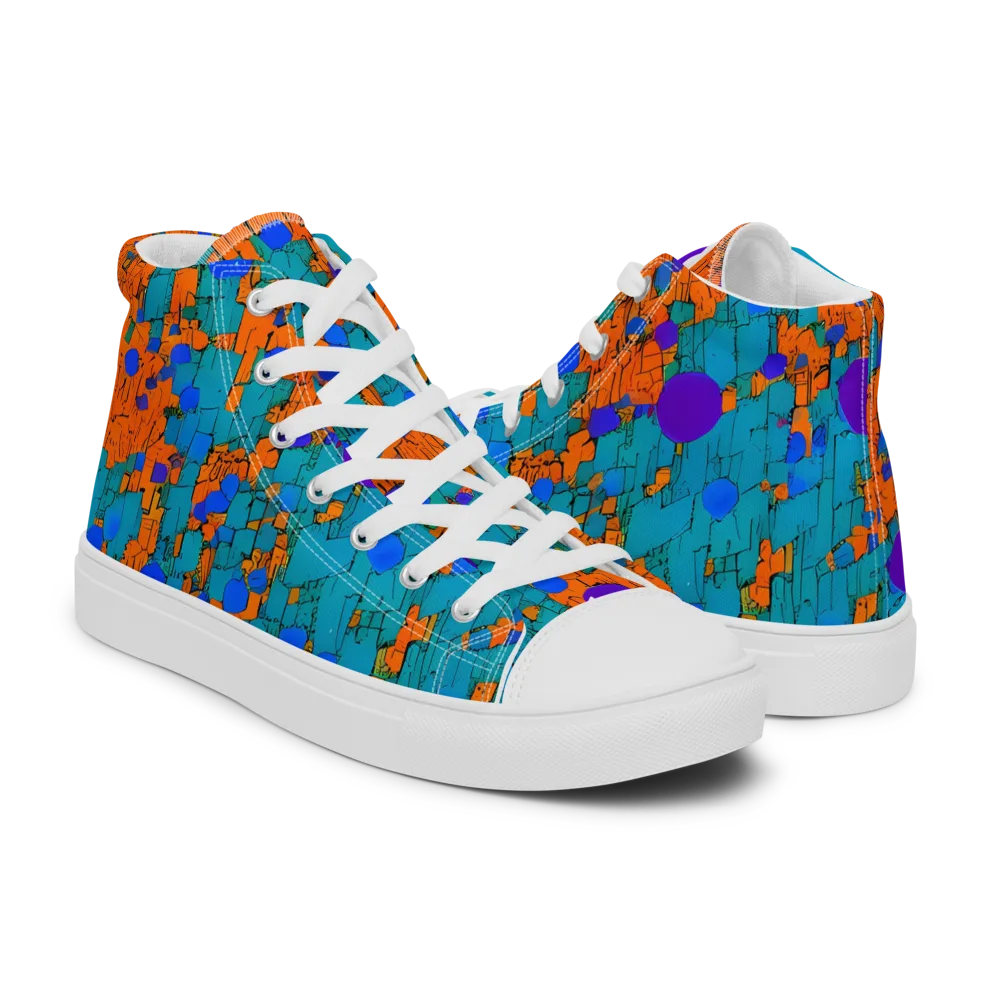 Intergalactic Rhythms on Women's High Top Canvas Shoes — Right